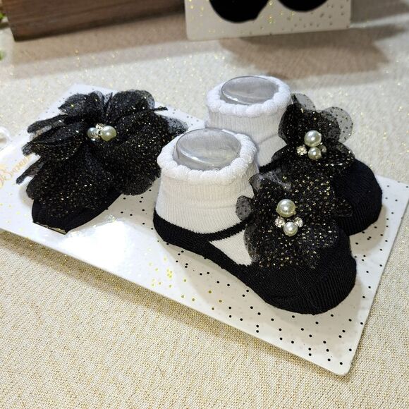 NWT Bow Fancy Bootie/Headband Set - Picture 7 of 8